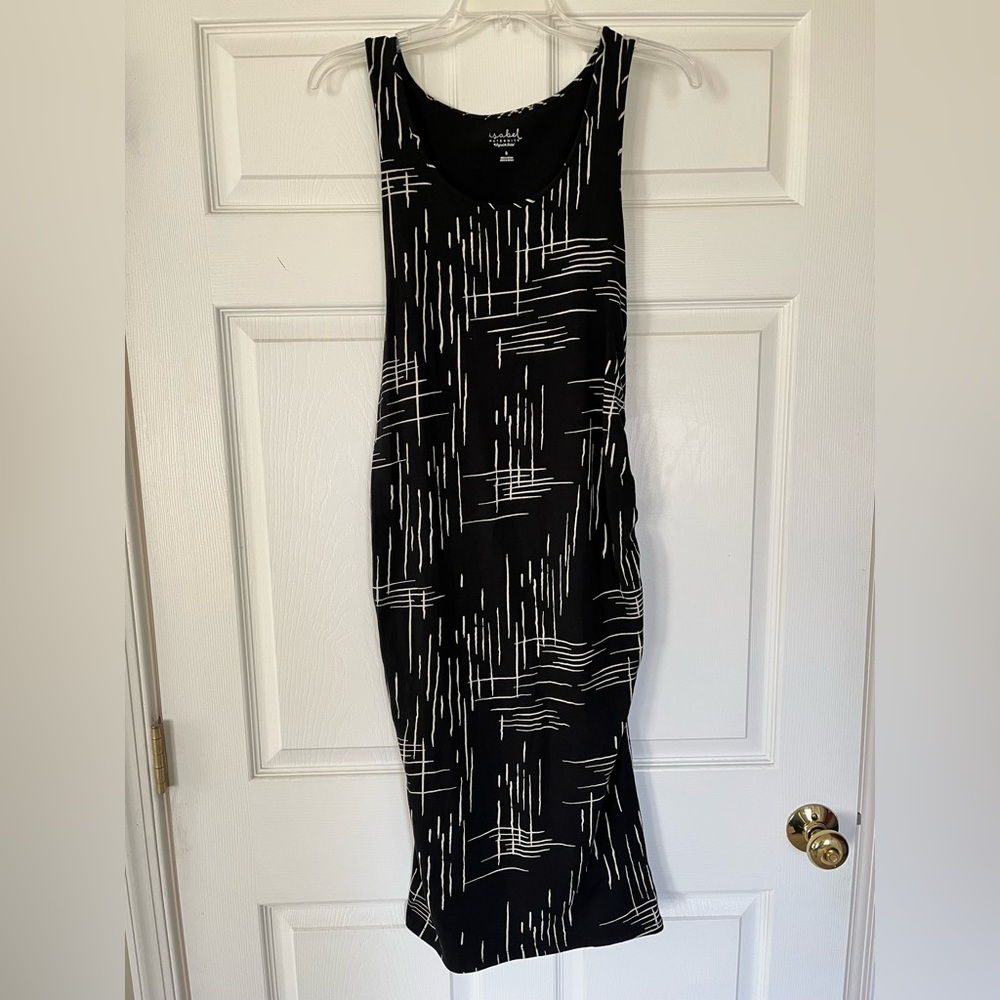 Isabel Maternity Black And White Print Dress